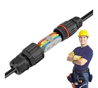 Wire Connector - IP68 Waterproof Electrical Wire Connector, Underground Junction Box & Terminal Block | 2-in/2-out & 3-in/3-out Rainproof Cable Sleeve For Outdoor Garden Power, Lighting, And Pond