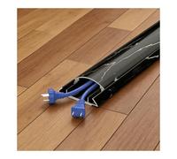 Wire Cover for Floor, Aluminum Alloy Construction, Low Profile Arched Design, Cable Protection Solution for Home, Office, Hallway(Blackwood,28x10mm/1.1x0.4in)