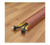 Wire Cover for Floor, Aluminum Alloy Construction, Low Profile Arched Design, Cable Protection Solution for Home, Office, Hallway(Redwood,40x12mm/1.6x0.5in)