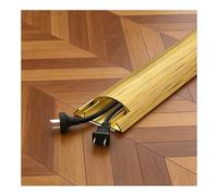 Wire Cover for Floor, Aluminum Alloy Construction, Low Profile Arched Design, Cable Protection Solution for Home, Office, Hallway(Yellowwood,40x12mm/1.6x0.5in)