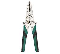 Wire Crimper Tool, Foldable Cable Cutter, Stripper Pliers Device, Multi Function Accessory, Electrician Hand Fixture, 18x7cm Compact Size, for Wires Cutting Winding Splitting Garage Workshop Use