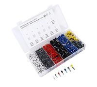 Wire Ferrule Terminals Pin Type Copper Tin Plated Insulated Cord Connectors Premium Copper And Nylon Material Automatically Adjusting For Sturdy Crimping Universal For Cars Electri