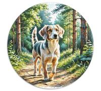 Wire Fox Terrier - Puzzle rotondi da 1000 pezzi per bambini e adulti, regalo per la famiglia, forma unica impossibile per giochi di sfida unici, 1000 pezzi (67,5 x 67,5 cm)