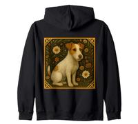 Wire Jack Russell Cucciolo in un giardino Felpa con Cappuccio