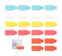 Wire Labels - 20X Cord Tags, Reusable Cable Markers, Write On Identifier, Assorted Colors | Organizing Electrical Wires And Identification For Home Office Workshop Use