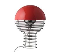 Wire Lampada da Tavolo Ø30 Cromo/Rosso