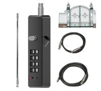 Wire Lock Cable - Zinc Alloy 250g | Security Resettable Locks Cycling Accessories 4 Digit Combination Chain | Coiled Steel Cable Lock Anti Theft Heavy Duty Luggage Padlock Resettable