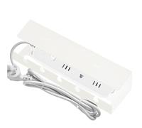 Wire Organizer Under Desk, Power Strip Holder, Concealed No Drill Cable Holder for Gaming Room, Computer Desk, Bedside, Nightstand, Kitchen, Work Area