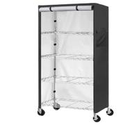 Wire Rack Shelfs Cover, Zippered Storage Rack Protector for Standing Shelf Units, Dustproof Organizer Covering for Pantry, Garage, Basement, Patio, and Kitchen Usage