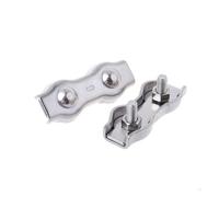Wire Rope Clamp 2 Pezzi Morsetti for Cavi in Acciaio Inossidabile con Doppia Presa for Cavi da 2 mm, 3 mm, 4 mm, 5 mm e 6 mm(5mm)