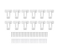 Wire Shelf End Bracket 12 Pack | Sturdy Plastic Support for Closet / Cabinet / Wall | 12 Pcs Brackets with Screws & Anchors | Easy Installation Strong Load Bearing