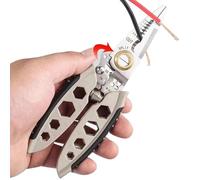 Wire Stripper Cutter, 7 Inches Multi-Purpose Portable Wire Stripping Tool, Long Nose Wire Stripper, Pressure Adjust Cable Cutters, Electrical Wire Cutter for Electricians, Stripping and Cutting