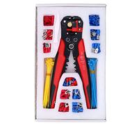Wire Stripper Kit, Set Combinato Pinze Spellafili e Terminali Isolati, Strumenti di Crimpatura - Manico Ergonomico, Complesso Pratico per Taglio e Spellatura Fili