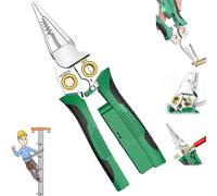 Wire Strippers with Electricity Measurement Function,8 In 1 Wire Stripper Twister for Cutting and Pulling Wires Cable Scissors,Cable Scissors for Scraping and Pressing Wires with Voltage Test-A