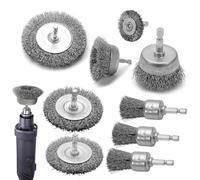 Wire Wheel Brush - 3pcs Drill Wire Brush for Angle Grinder 1/4Inch Hex Shank | Crimped Cup Wires Wheels Firm Rust Removal Abrasive Cleaning Tool Stripping Metal Workshop Maintenance