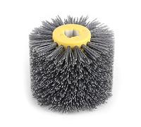 Wire Wheel Brush, Abrasivi Filo Spazzola tamburo lucidante brunitura per mobili in legno Brillante lucidatura a strisce Disegno Grit # 120