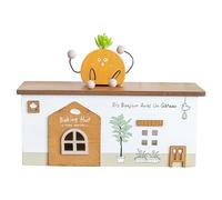 Wirebox - Organizer per la gestione dei cavi di ricarica, stile baita, cestino design in legno, fili e cavi nascosti per viaggi, attività all'aperto, scrivania, artigianato, garage, Te