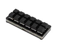 Wired 12-Key Gaming Keyboard USB C RGB Mechanical Red Switch Small Black for PC