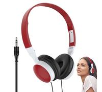 Wired Computer Headset, Headphones Foldable Game, Noise Canceling Headphones, Head Mounted, ABS PVC Material, Comfortable Fit, Lightweight Build, Long Cable, Device Use