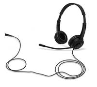 Wired Computer Headset - Stereo Sound Headphones, Flexible Boom Arm Soft Padding, Durable Cable Design Plug Play Audio Device | Communication Equipment for Student Learning Study Travel Home