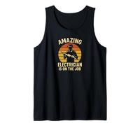 Wired for Greatness Bold Electrician Power Design Trades Tee Canotta