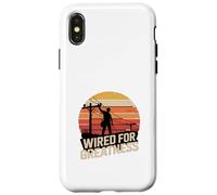 Wired For Greatness Lineman Tramonto Custodia per iPhone X/XS
