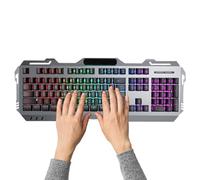 Wired Game Keyboard, 104 Keys Backlit Laptop Keyboard, Quick Response, High Sensitivity, Portable Compact Keyboard for Laptop, Typists, and Gamers, Durable Ergonomic Design for Home and Office Use