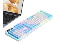 Wired Game Keyboard, 104 Keys Mechanical Keyboard, 17.13x5.12in Luminous RGB Design, Desktop Computer Keyboards, Durable Key Switches, Ideal for PC Gamers