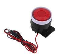 Wired Mini Siren Horn 12Vu Sound per di allarme di allarme di sicurezza del garage per il negozio di home office, cablato mini sirena