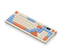 Wired Semi-Mechanical Membrane Gaming Keyboard, 98 Keys QWERTY Silent Membrane Keyboard, Multifunctional Light Mode & Volume Adjusting knob, RGB Backlit, Ergonomic, ABS Keycap, USB, Compact Design