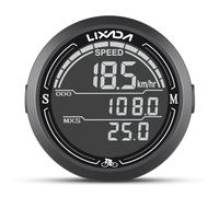 Wired Speedometer Round Bike Computer Backlit Screen Odometer Sensor Sensitivity High Endurance Battery Life. Suitable For Measuring Speed. (Black Screen)
