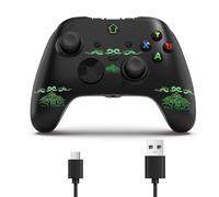Wired Xbox one Controller Compatible with X box One, X/S, Series X/S, USB PC Remote with Programmable Buttons, Dual Vibration, RGB Lighting, Turbo Function, Audio Jack (Need to upgrade by self)
