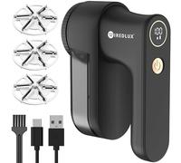 WiredLux Leva Pelucchi Elettronico Ricaricabile per Vestiti e Maglioni - Levapelucchi/Togli Pelucchi Elettrico con 3 velocità, display LED, ricarica USB - Portatile con doppia protezione