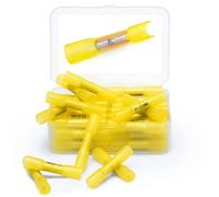 Wirefy 50 PZ Connettori Testa-Testa Termoretraibili - Kit Capicorda Elettrici - Terminali Isolanti Crimpare - Giallo 4-6 mm²