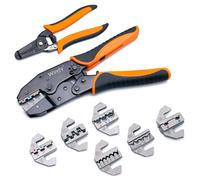 Wirefy 8 PZ Set Pinze Crimpatrici - Attrezzo Crimpare Matrici Intercambiabili -