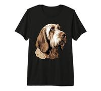 Wirehaired Che Punta Il Ritratto di Grifone Maglietta Premium