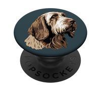 Wirehaired che punta il ritratto di Grifone PopSockets PopGrip Adesivo