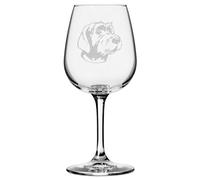 Wirehaired Pointing Griffon Dog Themed Etched 12.75oz Wine Glass