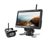 Wireless 7 pollici schermo monitor for auto telecamera posteriore for camion bus camper rimorchio escavatore immagine for la retromarcia display 12V-24V(With 4 Camera)
