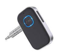Wireless Aux Cord, Portable Transmitter Receiver, 2.28x1.34x0.47 Inches Convenient 3.5mm Audio Adapter, Wireless Music Receiver with 16h Battery for Car Home Stereo