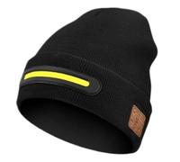 Wireless Beanie Hat, Rechargeable Music Cap, 3 Light Settings, 24x25x1cm Portable Winter Accessory, for Boyfriend Teens Men Women Girls Gym Hiking Cycling Outdoor, Wireless Headwear for Daily Use