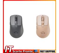Wireless Bluetooth-Compatible Gaming Mouse BT5.0/4.0 + 2.4Ghz Rechargeable(Grey)