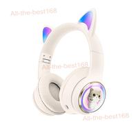 Wireless Bluetooth Headphone Headset Cute Earphone On Ear RGB LED Light Flashing