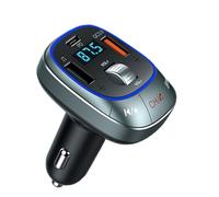 Wireless Car Adapter FM Transmitter, Auto Accessory with USB Charging Ports, Hands-Free Audio Receiver for Cars, Road Trip, Travel, Daily Commuting Electronics 12-24 (V)
