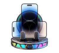 Wireless Car Charger, 15 W Fast Charging Clamping Mount, 360 gradi Rotatable Phone Holder, Auto Dashboard Suction Mount, Car Charger With Secure Grip Design For Truck Vehicle Automobile Interior Winds