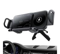 Wireless Car Charger - 6inch Fast Charging Mount | Abs Pc Holder - Coil Wireless Charging Phone Stand with Adjustable Angle Providing Stable Dashboard Support for Safe Hands Free Chargings While