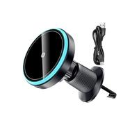 Wireless Car Charger, Auto Phone Holder Stand, Secure Magnetic Hold, 15w Magnet Fast Charging Mount, Secure Adjustable Design for Sedans, Trucks & Mobile Device Use on the Road