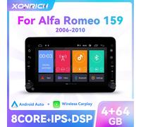 Wireless Carplay 2 Din Android 14 16GB Navigazione GPS per auto per Alfa Romeo 159 Brera Spider Sportwagon Multimedia Audio Stereo RDS 4Core 2GB 16GB