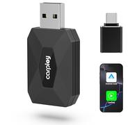 Wireless CarPlay Adapter, 3 X Connessione Auto più veloce & Nessuna latenza, Plug & Play, Bluetooth 5.3 & WiFi 6, iOS 10+/Android 10+, 927+ Auto, USB-A (Nero, Compatibilità duale per Apple e Android)
