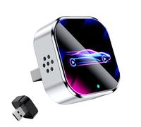 Wireless CarPlay Adapter for iPhone Android, Relativelk Carplay, 2 in 1 Bluetooth Carplay Plug and Play for Car, 2025 Upgraded Mini USB Wireless Apple Car Play Adapter (Sliver-B)